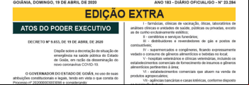 Governo de Gois lana novo decreto com novas regras para o comrcio e outras atividades